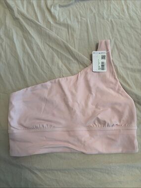 lululemon athletica One-Shoulder Sports Bra in Light Pink
